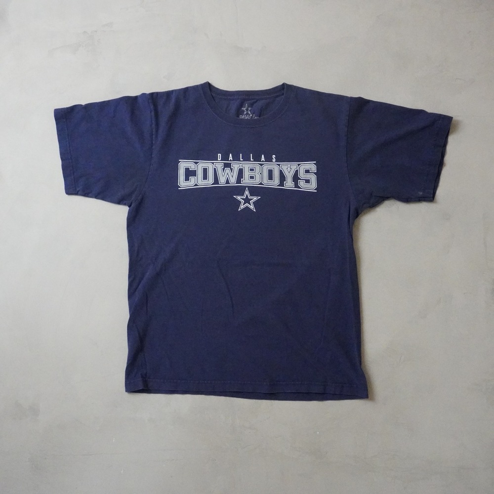 Dallas Cowboys Authentic T-Shirt Medium Navy Blue NFL Football Graphic Tee